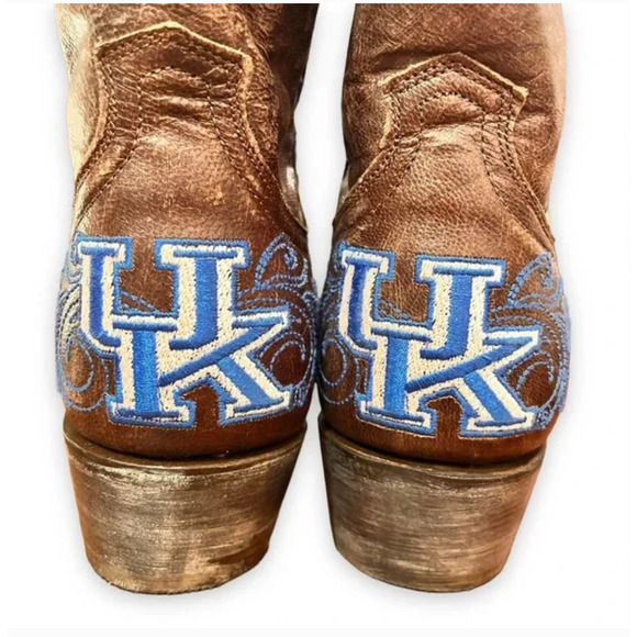 University of Kentucky Wildcats UK U of K NWT NCAA Distressed Leather Boots 7.5 - Picture 5 of 12